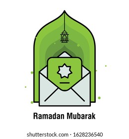 Ramadan Kareem concept banner, vector illustration.