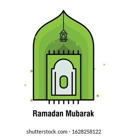 Ramadan Kareem concept banner, vector illustration.