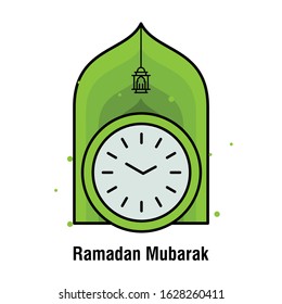 Ramadan Kareem concept banner, vector illustration.