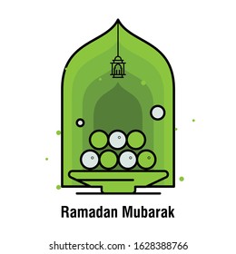 Ramadan Kareem concept banner, vector illustration.
