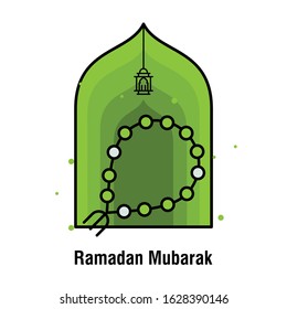 Ramadan Kareem concept banner, vector illustration.
