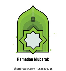 Ramadan Kareem concept banner, vector illustration.