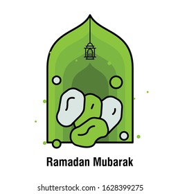 Ramadan Kareem concept banner, vector illustration.