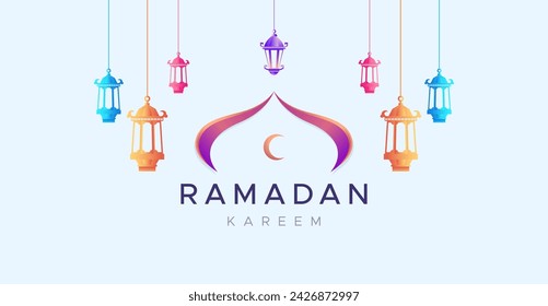 Ramadan Kareem concept design, welcoming the holy month of Ramadan. Muslim