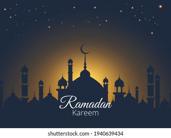 Fondo de bienvenida del concepto Ramadan Kareem