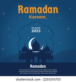 Ramadan Kareem. Creative ads for social media , banner, poster, greeting card template design.