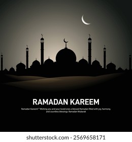 Ramadan Kareem creative banner, poster, social media post, postcard, background, greetings card, backdrop, template, design etc. Vector background for holy month of Muslim community Ramadan Kareem.