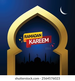 Ramadan Kareem Creative Design. Ramadan concept banner, poster, social media post, postcard, background, greetings card, template, background, web banner design etc. Eid Mubarak Creative.