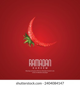 Ramadan Kareem diseño creativo para vector de anuncios en medios sociales