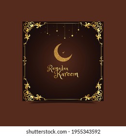 Ramadan kareem creative moon background Free Vector