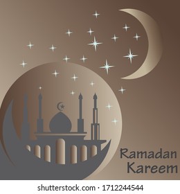 Ramadan Kareem Creative Mosque background illustration Islamic Design