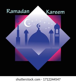 Ramadan Kareem Creative Mosque background illustration Islamic Design