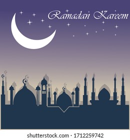 Ramadan Kareem Creative Mosque background illustration Islamic Design