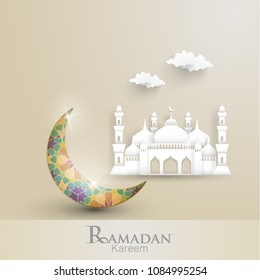 Ramadan Kareem. crescent illustrations for greeting cards, templates, banners and other graphical purposes. Islamic ornaments with beautiful colors