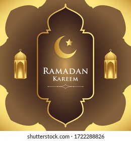 Ramadan Kareem with Crescent Moon