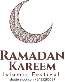 ramadan kareem with crescent moon
