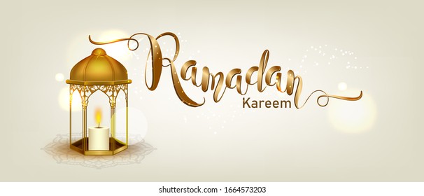 ramadan kareem con la luna creciente de oro lujoso aumento de lujo,plantilla de elementos ornamentales islámicos para tarjeta de saludo,Estilo vectorial 3D