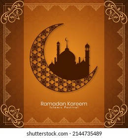 Ramadan Kareem cultural Islamic festival background design vector