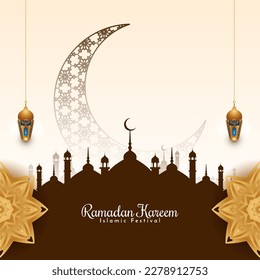 Ramadan Kareem cultural Islamic festival greeting background vector