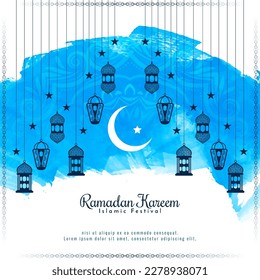 Ramadan Kareem cultural Islamic festival greeting background vector