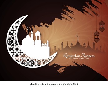 Ramadan Kareem cultural Islamic festival greeting background vector