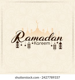 Ramadan Kareem cultural Islamic festival decorative background vector