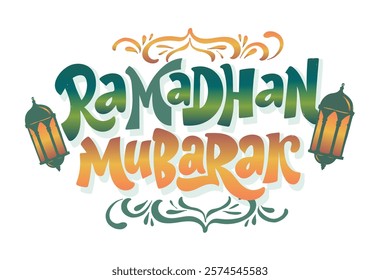 Ramadan kareem. Cute hand drawn doodle lettering quote. Lettering for t-shirt design, mug print, bag print, clothes fashion. 100% hand drawn vector image.