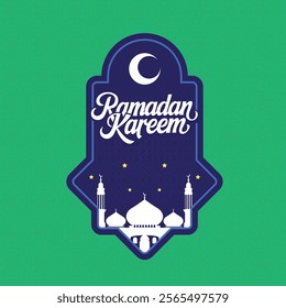 Ramadan Kareem Dangler with Elegant islamic typography