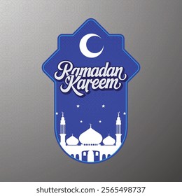 Ramadan Kareem Dangler with Elegant islamic typography