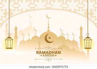 Ramadan kareem decorative seasonal greeting background 