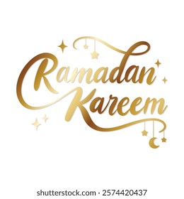 Ramadan Kareem decorative text vector design