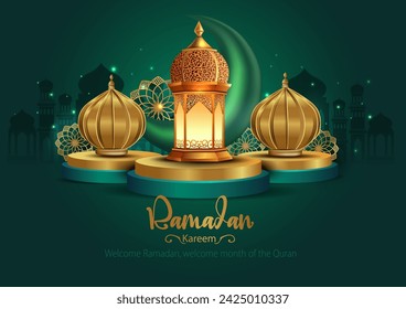 Ramadan Kareem Design Background. abstract Vector Illustration for greetings card, poster and banner.	