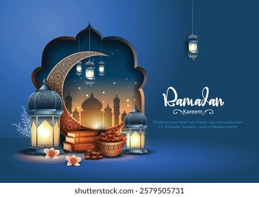 Ramadan Kareem Design Background. abstract Vector Illustration for greetings card, poster and banner.