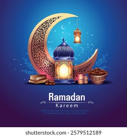 Ramadan Kareem Design Background. abstract Vector Illustration for greetings card, poster and banner.