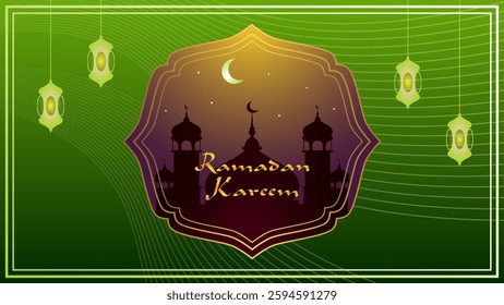 Ramadan Kareem Design Background. abstract Vector Illustration for greetings card, poster and banner.