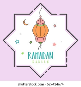 Ramadan Kareem Design Background for Holy Month of Muslim Community Festival. Vector Illustration for greeting card, poster and banner.
