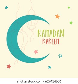 Ramadan Kareem Design Background for Holy Month of Muslim Community Festival. Vector Illustration for greeting card, poster and banner.
