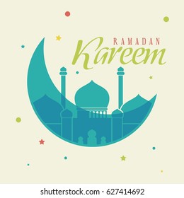 Ramadan Kareem Design Background for Holy Month of Muslim Community Festival. Vector Illustration for greeting card, poster and banner.
