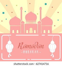 Ramadan Kareem Design Background for Holy Month of Muslim Community Festival. Vector Illustration for greeting card, poster and banner.
