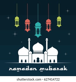 Ramadan Kareem Design Background for Holy Month of Muslim Community Festival. Vector Illustration for greeting card, poster and banner.
