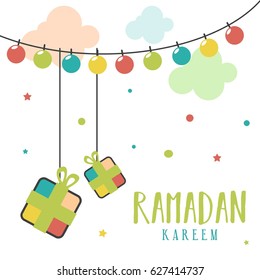 Ramadan Kareem Design Background for Holy Month of Muslim Community Festival. Vector Illustration for greeting card, poster and banner.

