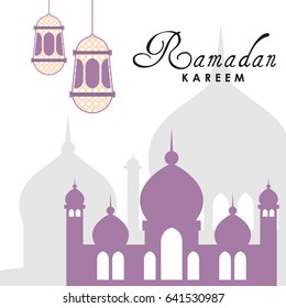 Ramadan Kareem Design Background for Holy Month of Muslim Community Festival. Vector Illustration for greeting card, poster and banner.
