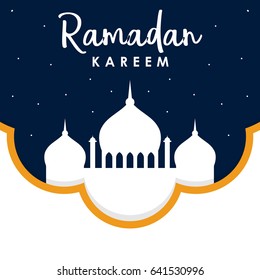 Ramadan Kareem Design Background for Holy Month of Muslim Community Festival. Vector Illustration for greeting card, poster and banner.
