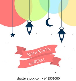 Ramadan Kareem Design Background for Holy Month of Muslim Community Festival. Vector Illustration for greeting card, poster and banner.
