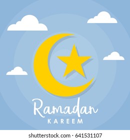 Ramadan Kareem Design Background for Holy Month of Muslim Community Festival. Vector Illustration for greeting card, poster and banner.
