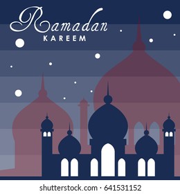 Ramadan Kareem Design Background for Holy Month of Muslim Community Festival. Vector Illustration for greeting card, poster and banner.
