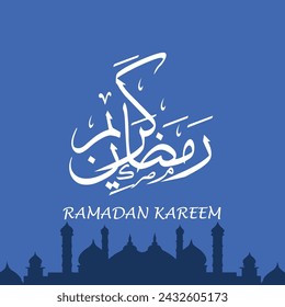ramadan kareem plantilla de fondo de diseño colorido fondo árabe
caligrafía con la mezquita ramadan mubarak 