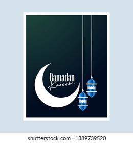 Ramadan Kareem Design Background. Vector Illustration for greeting card, poster and banner. 