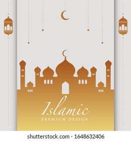 Ramadan Kareem Design Background. Vector Illustration for greeting card, poster and banner.