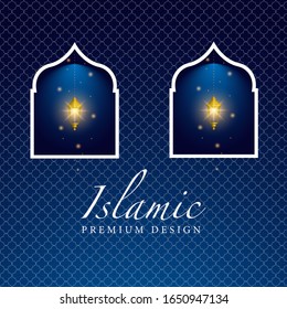 Ramadan Kareem Design Background. Vector Illustration for greeting card, poster and banner.